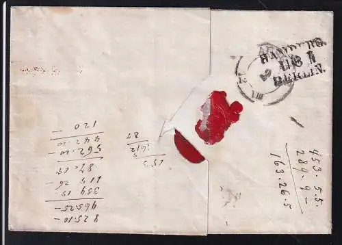 1871 Briehülle ab Kopenhagen nach Leipzig mit L1 Aus Dänemark + rs Bahnpost-L3 HAMBURG BERLIN