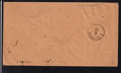Ziffer 1 Gr. auf Brief mit K2 SEBNITZ 5.VII. nach Bautzen, Brief Nagelloch