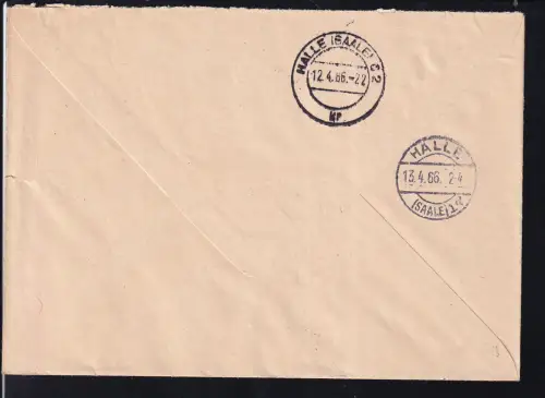 R4 Konsum-Genossenschaft Merseburg (Aue)e.G.m.b.H. 42 MERYSEBURG ZKD auf Brief