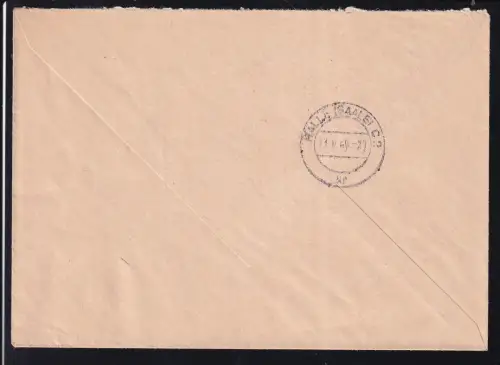 R34 Konsumgenossenschaft e.G.m.b.H. 42 MERSEBURG ZKD auf Brief