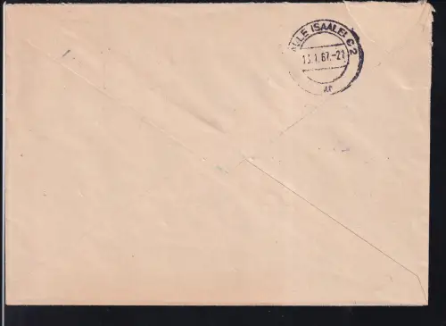 R4 Konsum-Genossenschaft Merseburg (Stadt) 42 MERSEBURG ZKD auf Brief