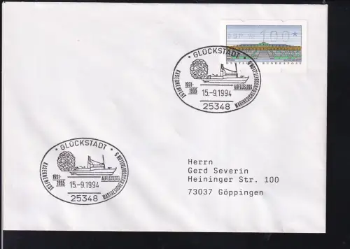 GLÜCKSTADT 252348 KASERNENFEST MARINESICHERUNGSBATALLION 5 19910-1995 AUFLÖSUNG 15.9.1994 auzf Brief