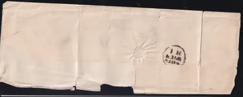 Wappen 3 Ngr. auf Briefhülle mit K2 LEIPZIG 9 JAN 64 nach Wien, Briefhülle Beförderungsspuren