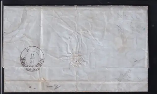 Wappen 1 Ngr. auf Brief mit K2 LEIPZIG P.E. No 1 15 JUN.  66 nach Eibenstock