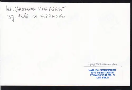 Foto MS "Grosser Kurfürst"