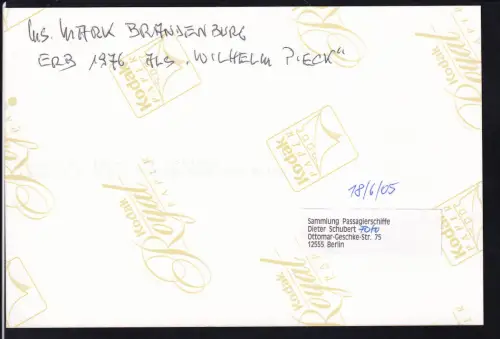 Foto MS "Mark Brandenburg" ex MS "Wilhelm Pieck"