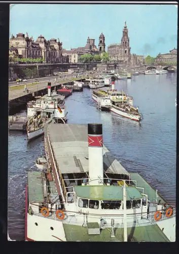 Ost. DRESDEN 21.7.75 + 2 Bordstempel Dampfer Stadt Wehlen auf CAK (Dampfer)