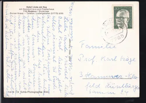 Bodmann/Bodensee Hotel Linde am See mit Sommerhaus und Fischerhaus