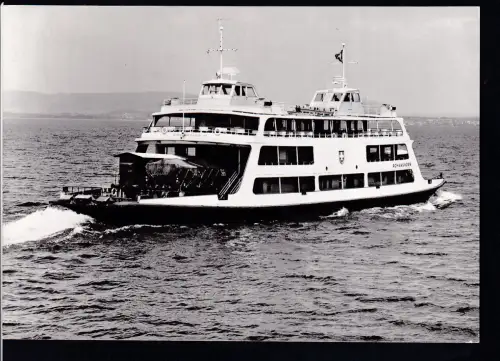 OSt. Romanshorn 16.3.90 + Cachet MS Friedrichshafen auf AK (MS Romanshorn)