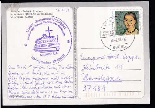 OSt. Langenargen 18.7.96 + Cacher MS Austria auf CAK (Bregenz"
