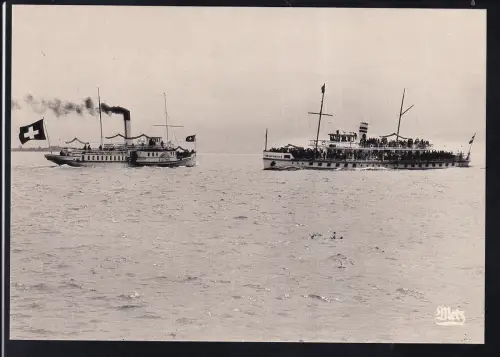 Dampfer "St. Gotthard" und MS "Österreich", Repro