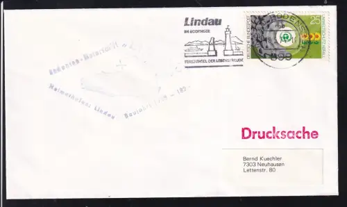 OSt. Lindau 8.5.74 + Cachet MS Lindau auf Brief