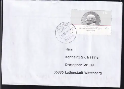 250. Geburtstag von Karl Freiherr von und zum Stein auf FDC