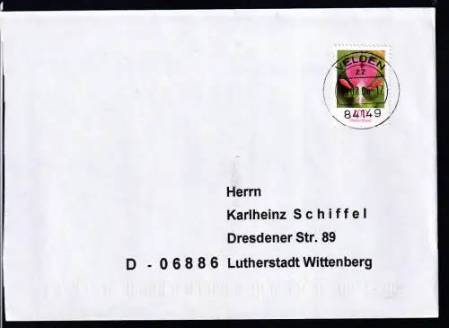 Freimarken Blumen (XIII) auf FDC
