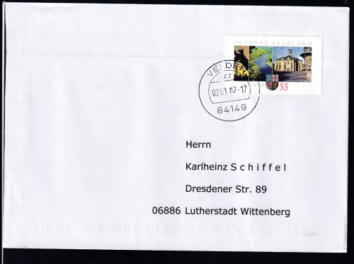 50 Jahre Bundesland Saarland auf FDC