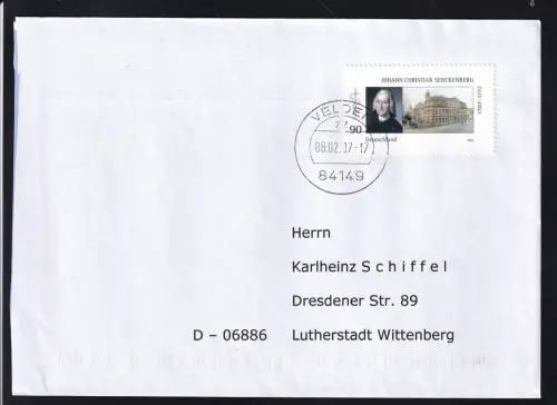 300. Geburtstag von Hohann Christian Senckenberg auf FDC