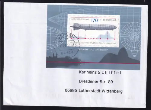 Tag der Briefmarke 2007 Block auf FDC