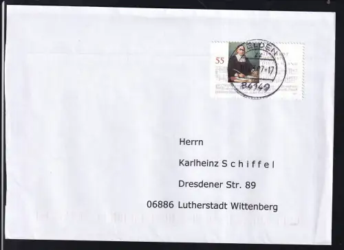 400. Geburtstag von Paul Gerhardt auf FDC