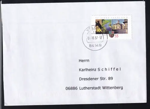 50 Jahre Bundesland saarland auf FDC