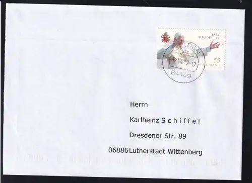80. Geburtstag von Papst Benedikt XVI auf FDC