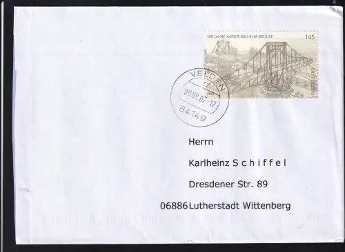 100 Jahre Kaiser-Wilhelm-Brücke Wilhelmshaven auf FDC 