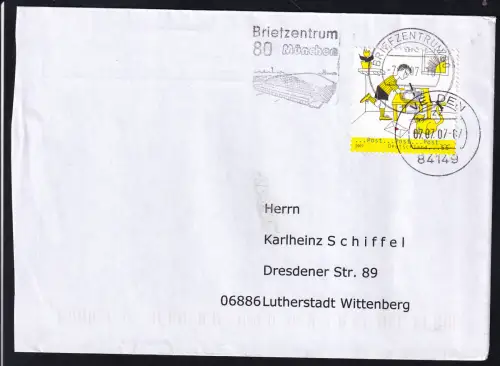 Post Bildergeschichte (I) auf Brief