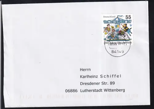 200 Jahre Oktoberfest München auf FDC																																																																																																																						