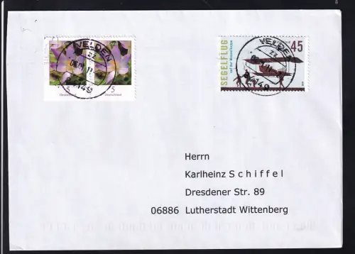 Segelflug auf der Wasserkuppe auf FDC mit Zusatzfrankatur																																																													