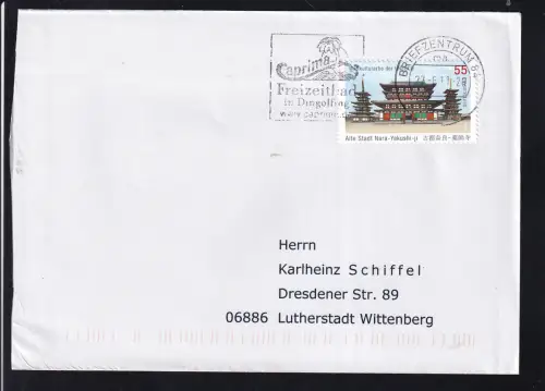 UNESCO-Welterbe (XXI) Alte StaDT Nara auf Brief																																																						