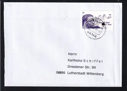 200. Gevbuzrtstag von Franz Liszt auf FDC																																																									
