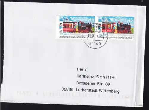 125 Jahre Mecklenbuirgische Bäderbahn Molli auf FDC								