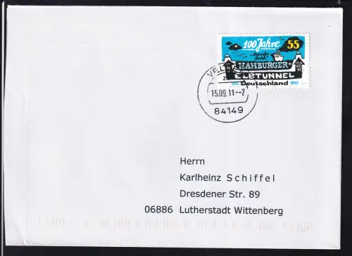 100 Jahre Hamburger Elbtunnel von Birthälm auf FDC