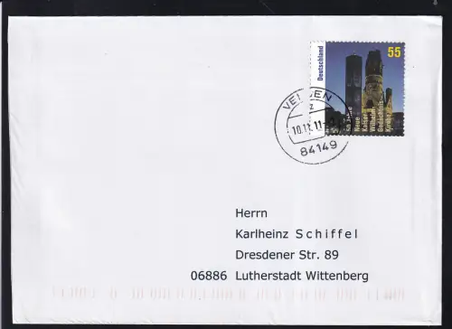 50. Jahrestag der Einweihung der Neuen Kaiser-Wilhelm-Gedenkstätte auf FDC