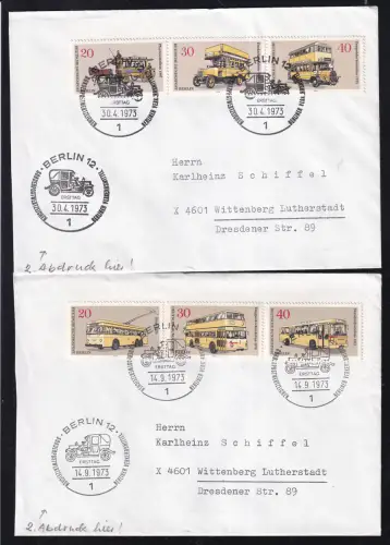 Berliner Verkehrsmittel (II) auf 2 FDC 