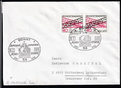 50 Jahre INTERPOL auf FDC 