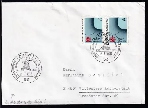 Deutsches Turnfest Stuttgart 1973 auf FDC 
