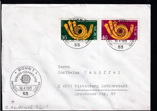 Europa 1973 auf FDC 