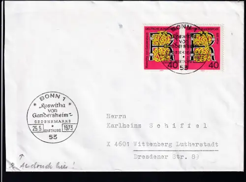 100. Todestag von Roswitha von Gandersheim auf FDC 