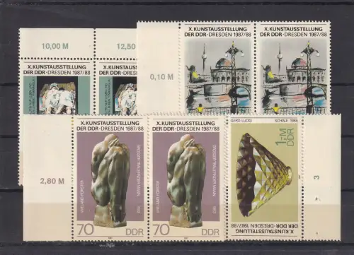 Kunstausstellung der DDR Dresden 1987 Eckrand- bzw. Randpaare, **