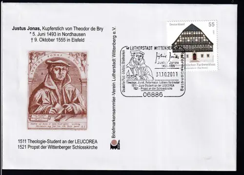 Lutherstadt Wittenberg Reformationstag 2017 Sonderumschlag mit sonderstempel