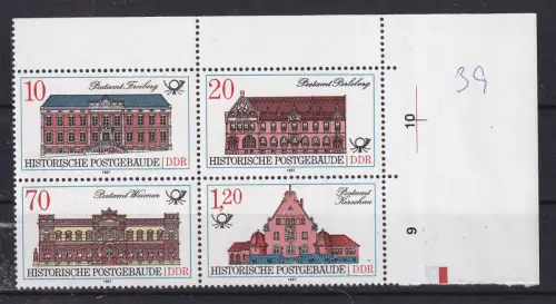 Historische Postgebäude, Eckrandviererblock **