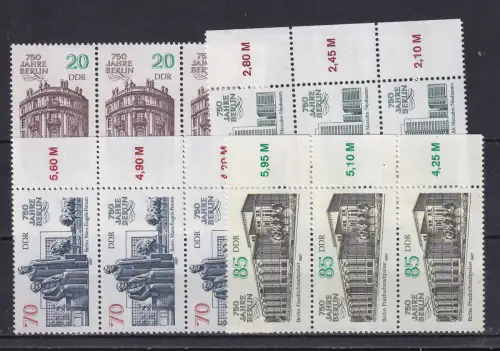 750 Jahre Berlin, Randdreierstreifen **