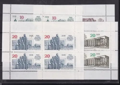 750 Jahre Berlin, 4 Kleinbögen **