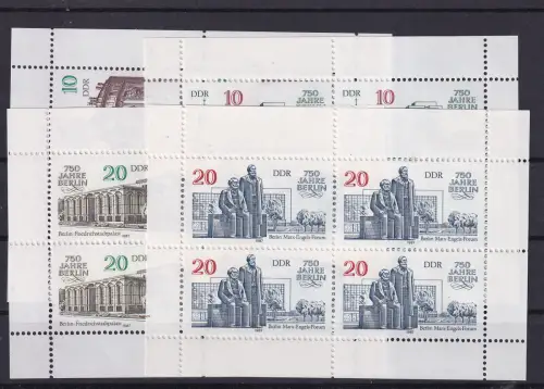 750 Jahre Berlin, 4 Kleinbögen **