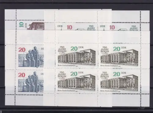 750 Jahre Berlin, 4 Kleinbögen **