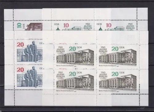 750 Jahre Berlin, 4 Kleinbögen **