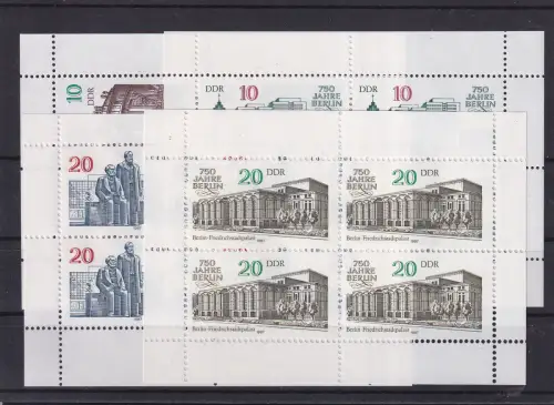 750 Jahre Berlin, 4 Kleinbögen **