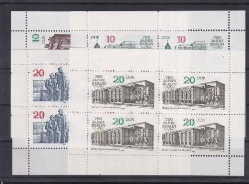 750 Jahre Berlin, 4 Kleinbögen **