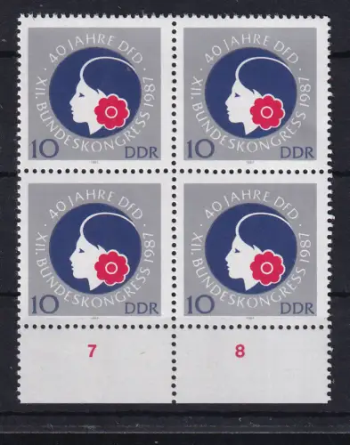 ^40 Jahre Demokratischer frauenbund Deutschlands, Randviererblock **