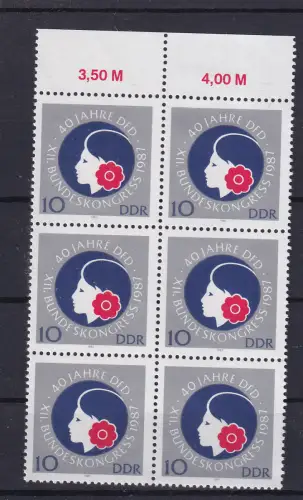 40 Jahre Demokratischer frauenbund Deutschlands, Randsechserblock **